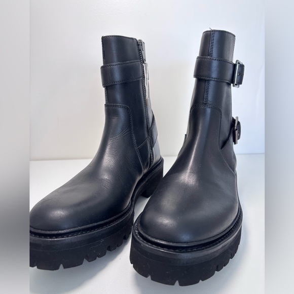 GRENSON Natasha Black Buckle Leather Boots US Size 8, UK 5.5, EU 38.5 - Picture 7 of 16